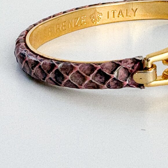 Gucci Set of 2 Snakeskin Bangles, Vintage Gucci Bracelets, Y2K Gucci Bracelets - Picture 10 of 11